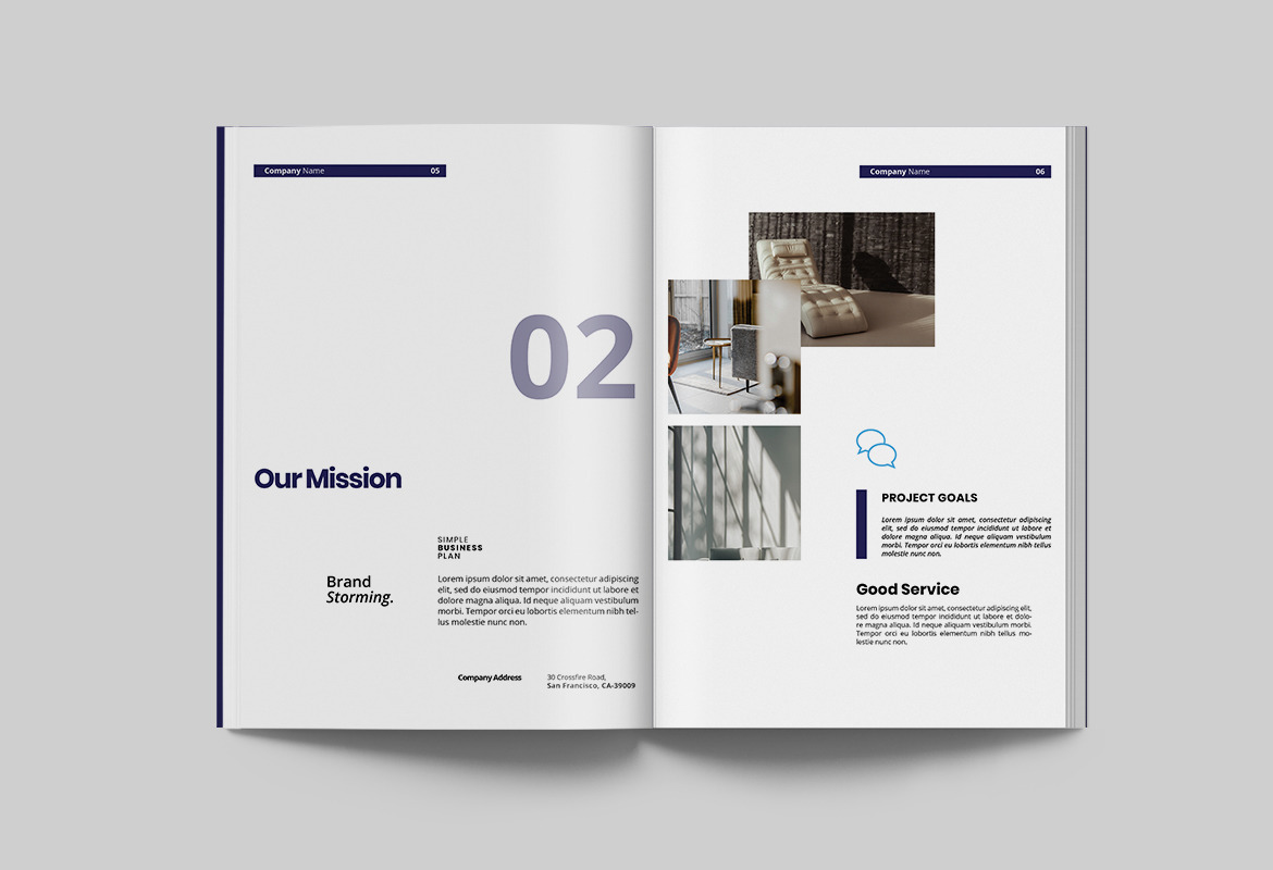 Modern Annual Report Indesign Template