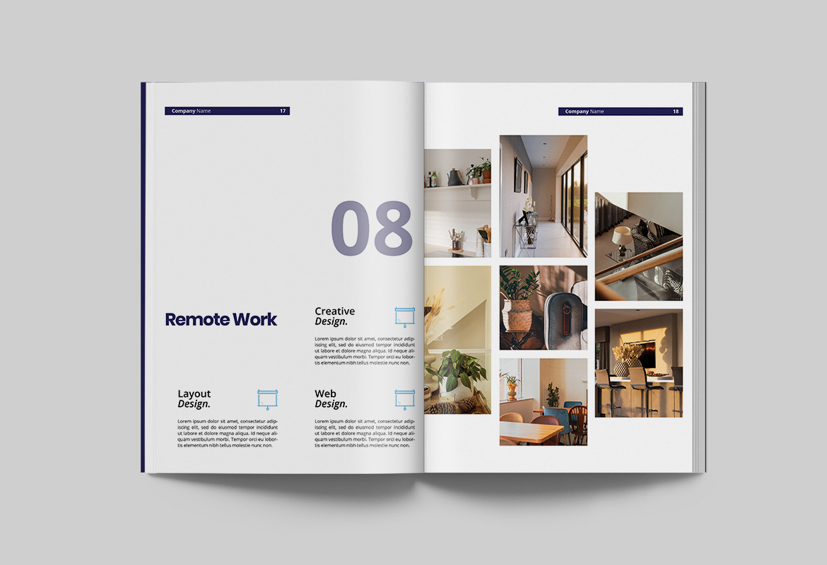 Modern Annual Report Indesign Template