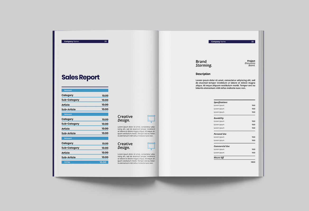 Modern Annual Report Indesign Template