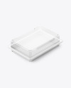 Clear Empty Transparent Tray Container Mockup