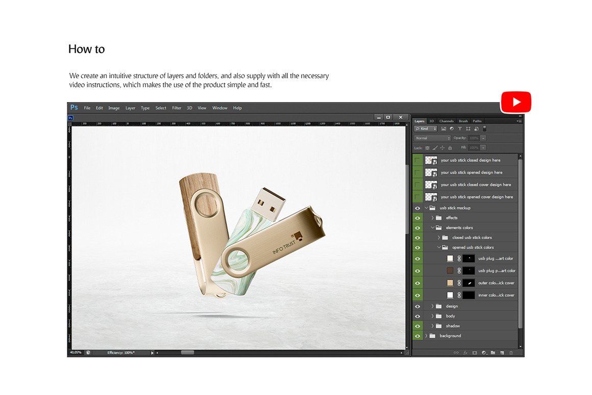 Usb Flash Drive Mockup