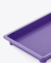 Glossy Plastic Tray Container Mockup