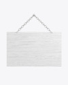Wooden Sign w/ Metallic Chain Mockup