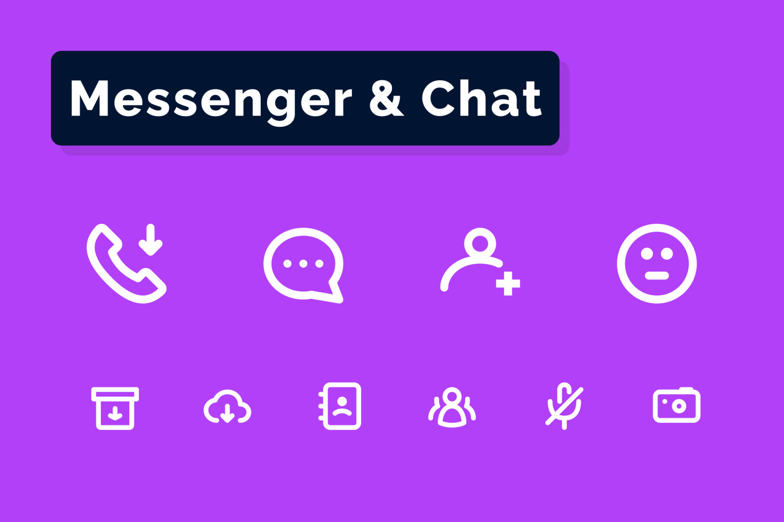 Messenger &amp; Chat Icons Set