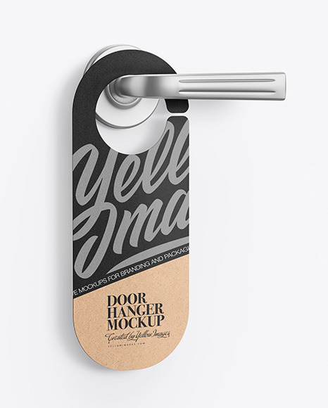 Kraft Door Hanger Mockup