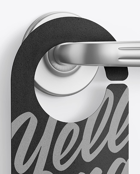 Kraft Door Hanger Mockup