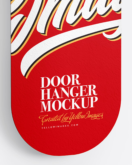 Paper Door Hanger Mockup