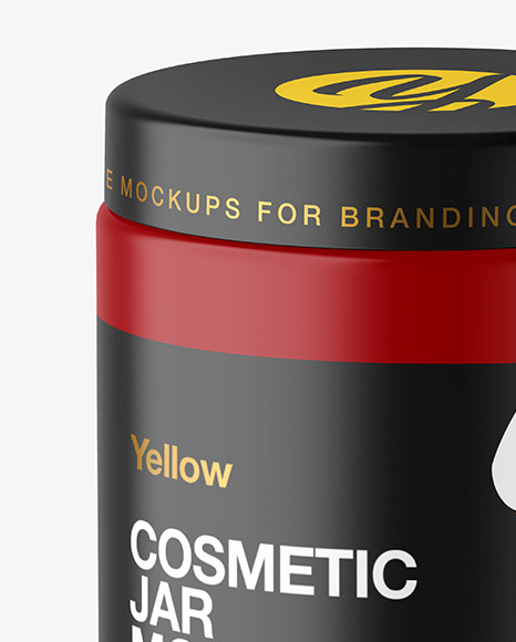 Matte Cosmetic Jar Mockup