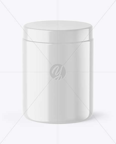 Glossy Cosmetic Jar Mockup
