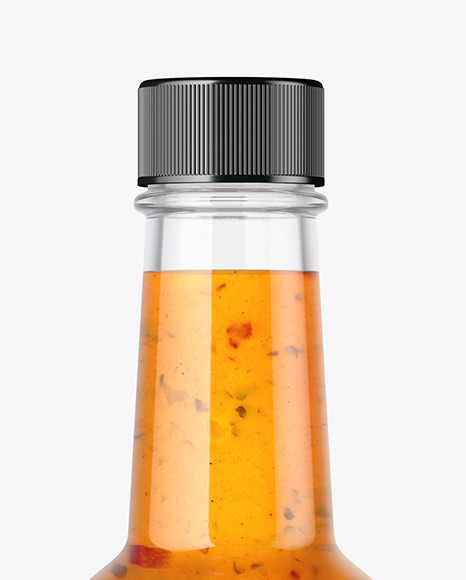 Bottle with Hot Sauce Mockup