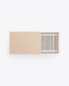 Kraft Paper Box With Cotton Buds Mockup