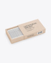 Kraft Paper Box With Cotton Buds Mockup