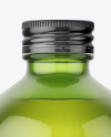 Green Glass Bottle With Olive Oil Mockup