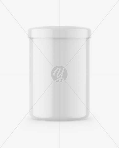 Glossy Plastic Jar Mockup