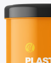 Glossy Plastic Jar Mockup