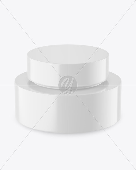 Glossy Cosmetic Jar Mockup