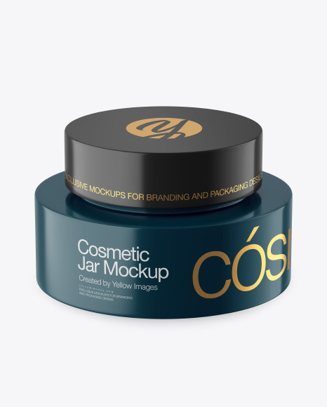 Glossy Cosmetic Jar Mockup - Face mask mockup psd