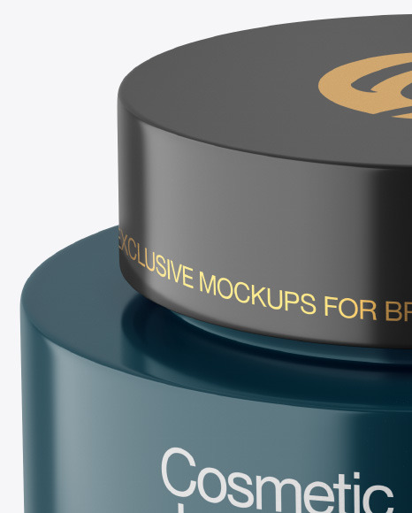 Glossy Cosmetic Jar Mockup