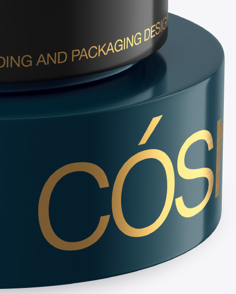 Glossy Cosmetic Jar Mockup