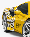 Sport Car Mockup - Half Side View