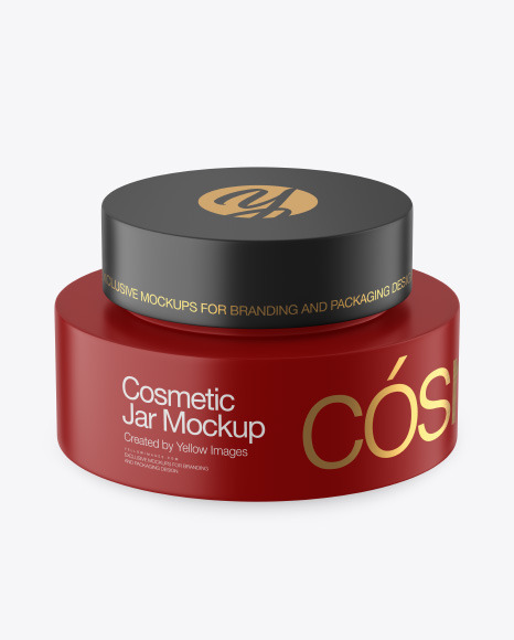 Matte Cosmetic Jar Mockup - Face mask mockup psd