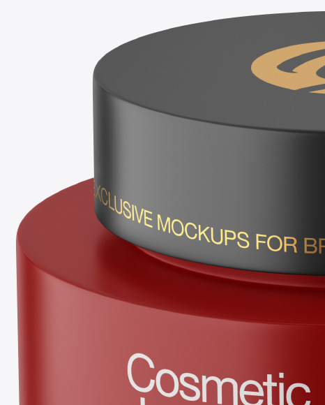 Matte Cosmetic Jar Mockup