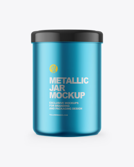 Metallic Jar Mockup