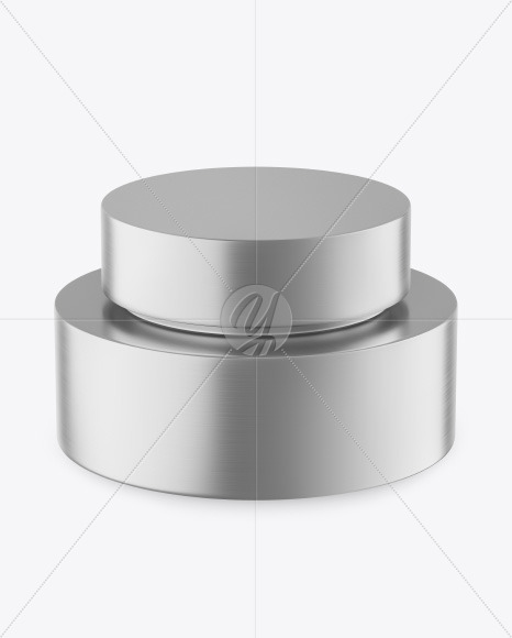 Metallic Cosmetic Jar Mockup