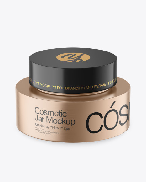 Metallic Cosmetic Jar Mockup - Face mask mockup psd