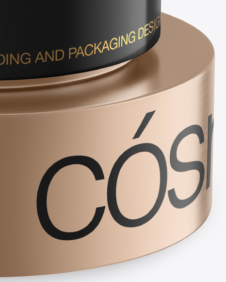 Metallic Cosmetic Jar Mockup