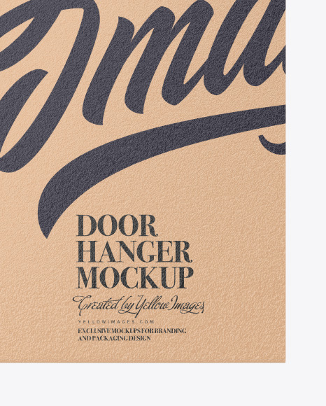 Kraft Door Hanger Mockup