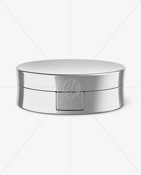 Glossy Metallic Cosmetic Jar Mockup