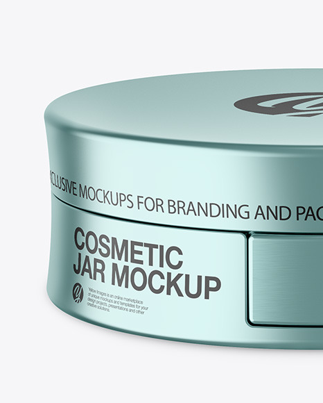 Matte Metallic Cosmetic Jar Mockup