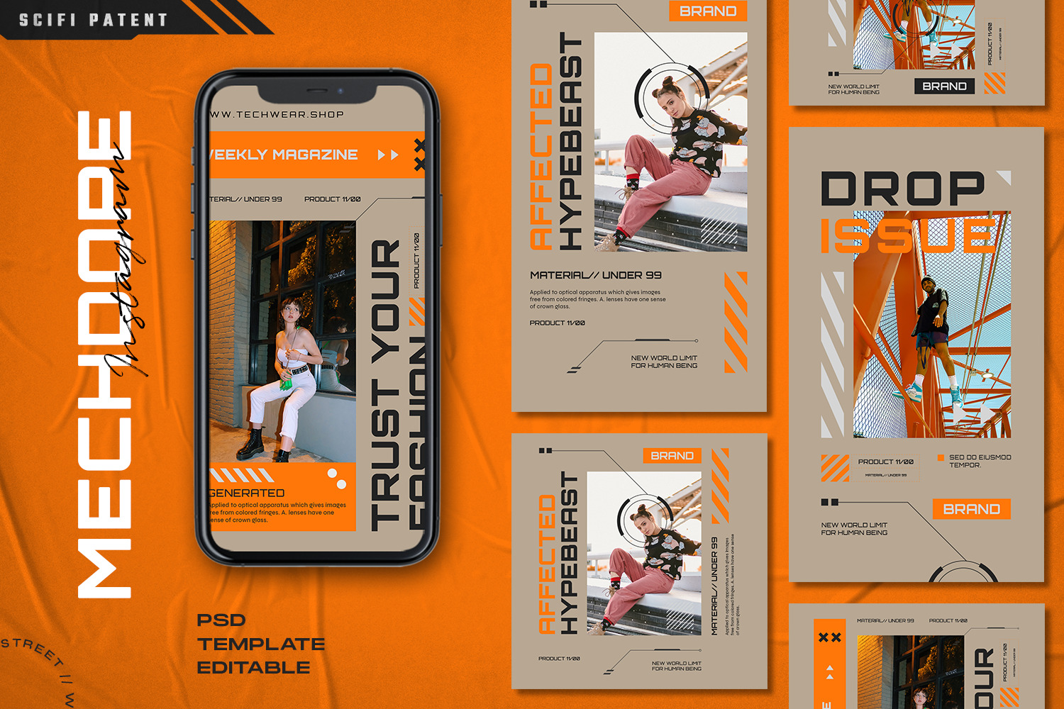 Mechdope Instagram Stories & Post Template Mechdope Instagram Stories & Post Template