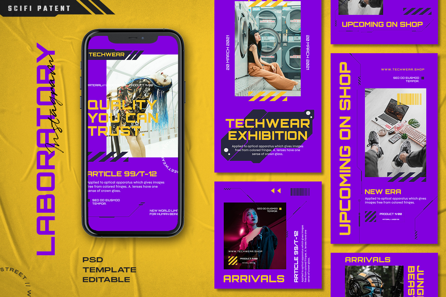 Laboratory Instagram Stories & Post Template Laboratory Instagram Stories & Post Template