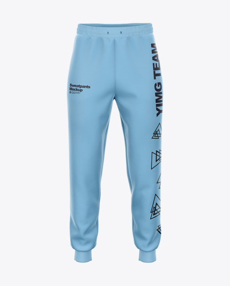 Sweatpants with Ribbing - Front View