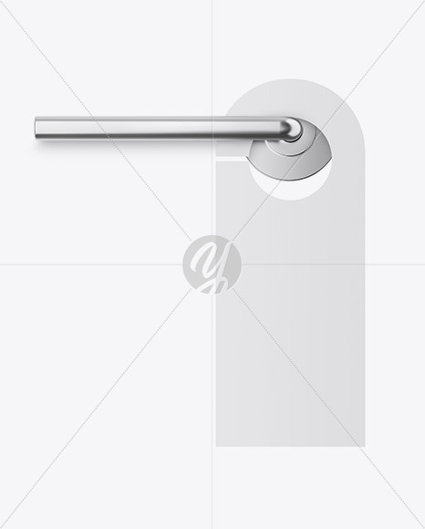 Paper Door Hanger W/ Handle Mockup