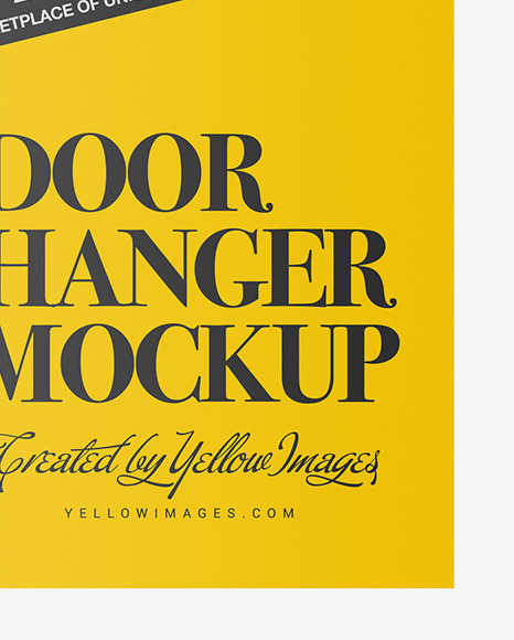 Paper Door Hanger W/ Handle Mockup