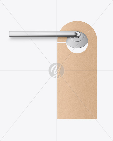 Kraft Door Hanger W/ Handle Mockup