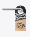 Kraft Door Hanger W/ Handle Mockup