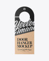 Kraft Door Hanger W/ Handle Mockup