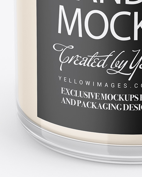 Glossy Glass Candle Mockup