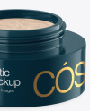 Opened Glossy Cosmetic Jar Mockup