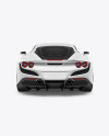 Sport Car Mockup - Back View