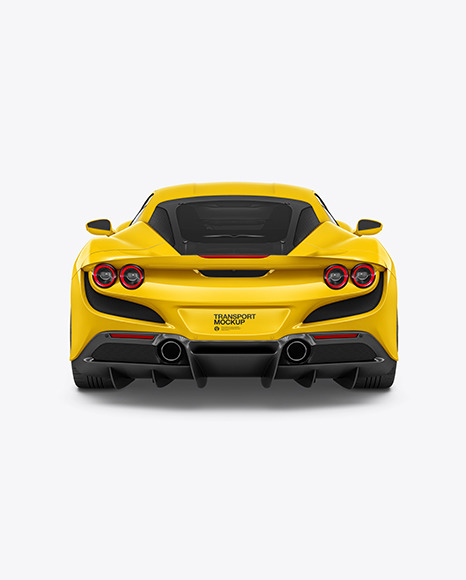 Sport Car Mockup - Back View