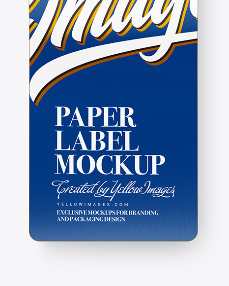 Glossy Paper Label Mockup