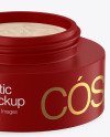 Opened Matte Cosmetic Jar Mockup