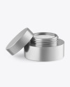 Opened Metallic Cosmetic Jar Mockup Opened Metallic Cosmetic Jar Mockup
