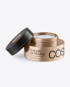 Opened Metallic Cosmetic Jar Mockup Opened Metallic Cosmetic Jar Mockup