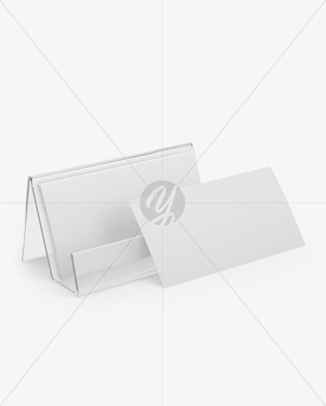 Business Cards w/ Transparent Holder Mockup